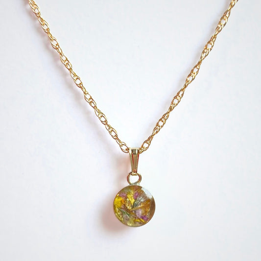 Flower Preservation Necklace | 14k Gold-Filled