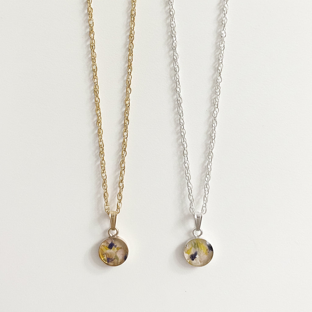 Flower Preservation Necklace | 14k Gold-Filled