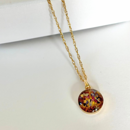 Flower Preservation Necklace | 14k Gold-Filled