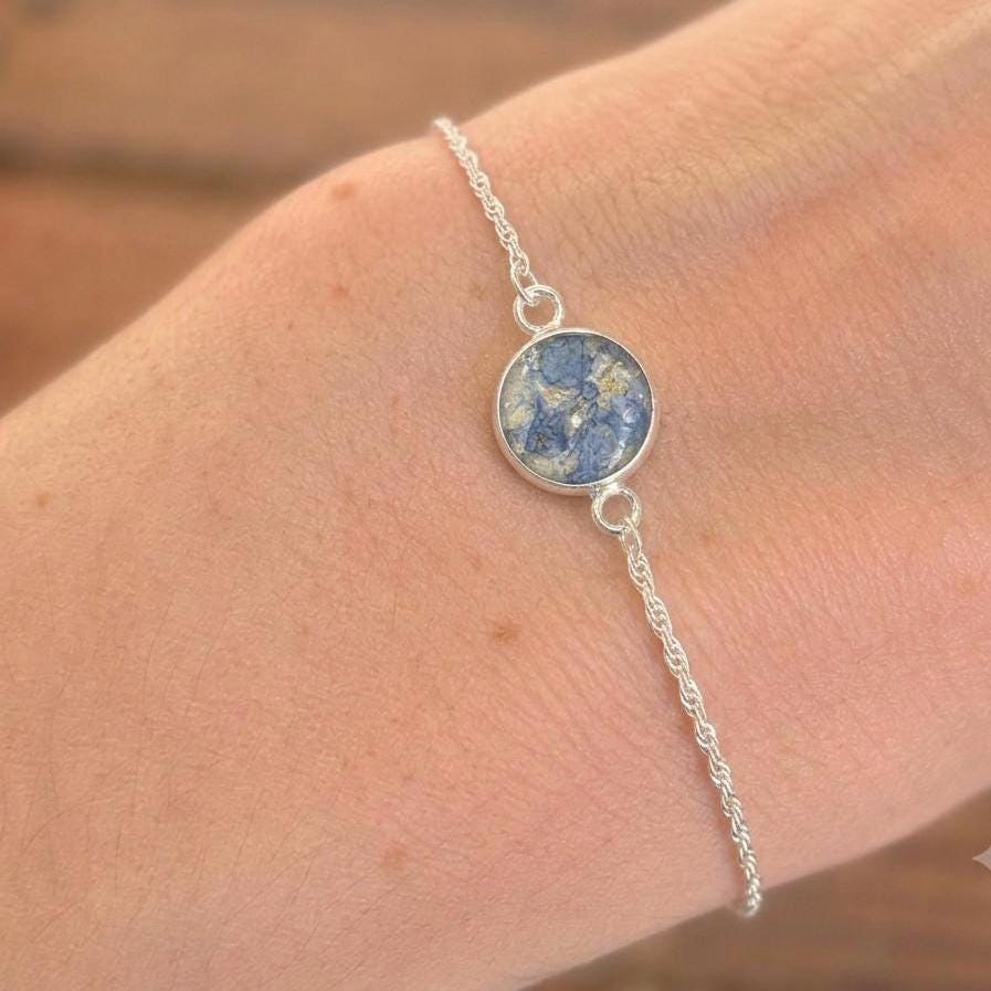 Silver Flower Preservation Bracelet | Sterling Silver
