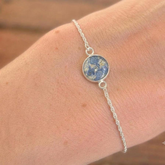 Silver Flower Preservation Bracelet | Sterling Silver