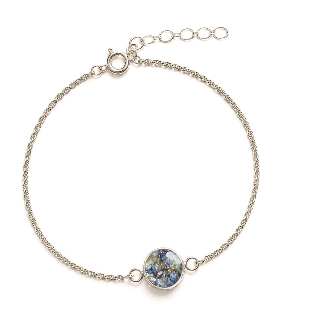 Silver Flower Preservation Bracelet | Sterling Silver