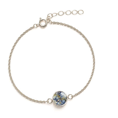 Silver Flower Preservation Bracelet | Sterling Silver